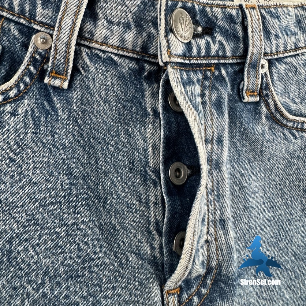 1282 rag & bone Maya High-Rise Short – 26 – Calypso (Blue) - Picture 3 of 16